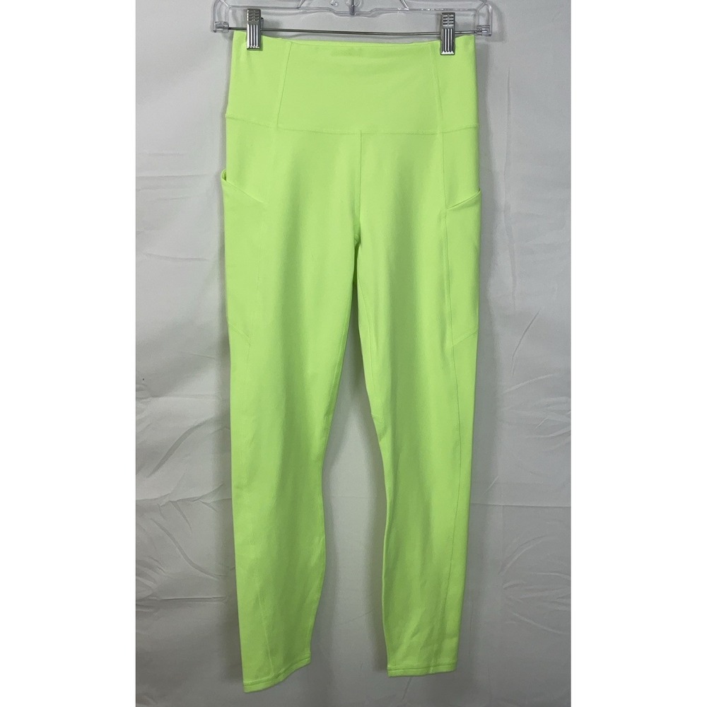 NWT Women's Fabletics Pure Luxe Oasis High Waisted Leggings - Neon Spark - Small - Picture 4 of 7
